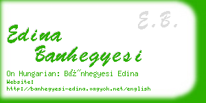 edina banhegyesi business card